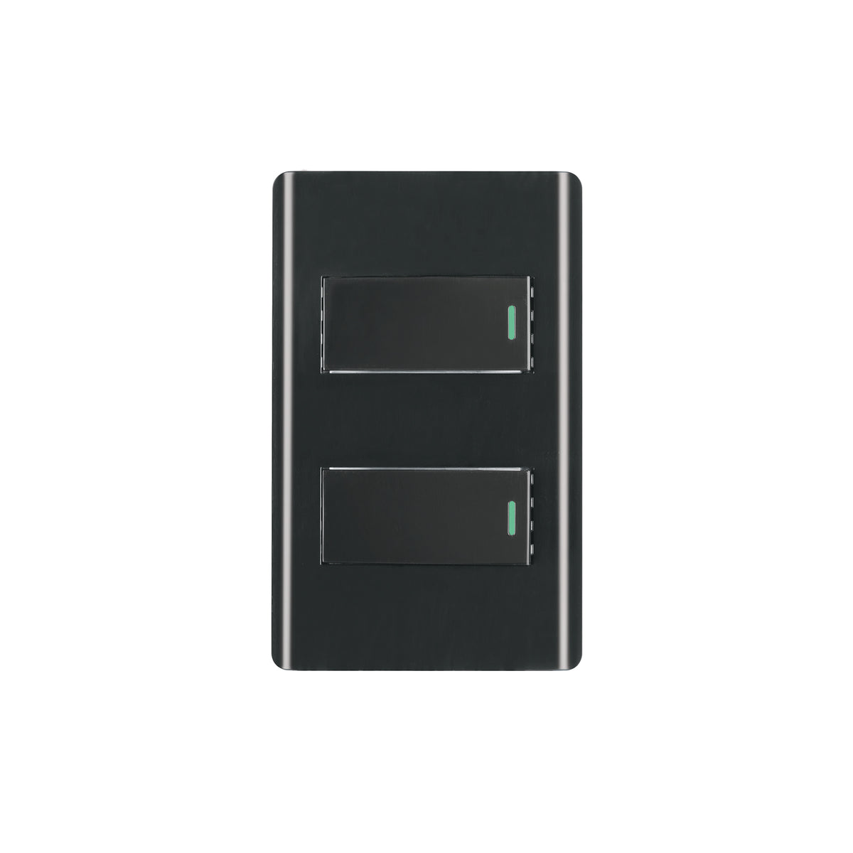 INTERRUPTOR SENCILLO + 1 DE 3 VIAS NEGRO