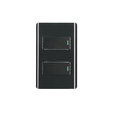 INTERRUPTOR SENCILLO + 1 DE 3 VIAS NEGRO