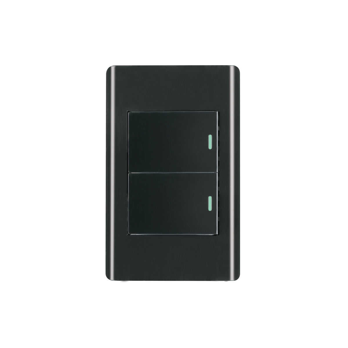 INTERRUPTOR DOBLE 34MM NEGRO