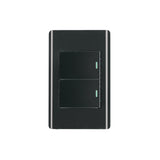 INTERRUPTOR DOBLE 34MM NEGRO