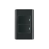 INTERRUPTOR SENCILLO + 1 DE 3 VIAS 35MM NEGRO