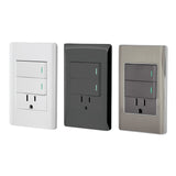 INTERRUPTOR DOBLE + TOMACORRIENTE BNEGRO