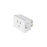 TOMACORRIENTE SENCILLO BLANCO SIN TAPA 34MM