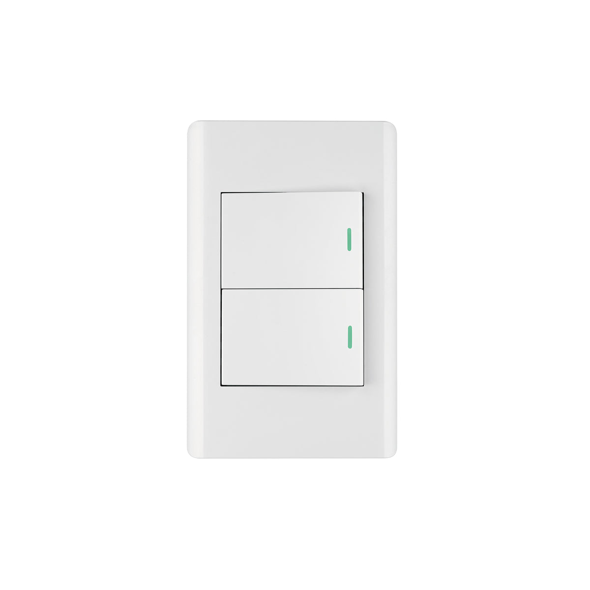 INTERRUPTOR DOBLE 34MM BLANCO