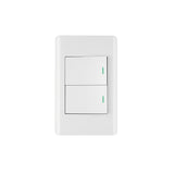 INTERRUPTOR DOBLE 34MM BLANCO