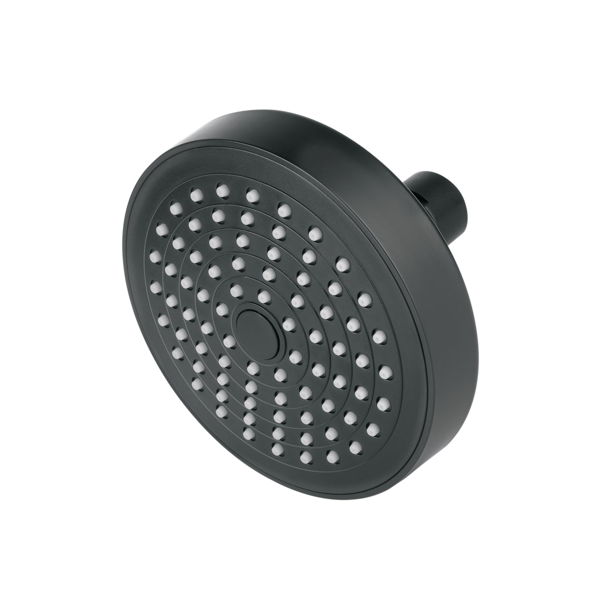 Regadera redonda de ABS 4-1/4" sin brazo, negro