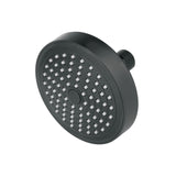 Regadera redonda de ABS 4-1/4" sin brazo, negro