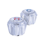 Juego 2 manerales acrílico trans p/lavabo y fregadero, BASIC