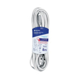 Extensión doméstica aterrizada con clavija plana