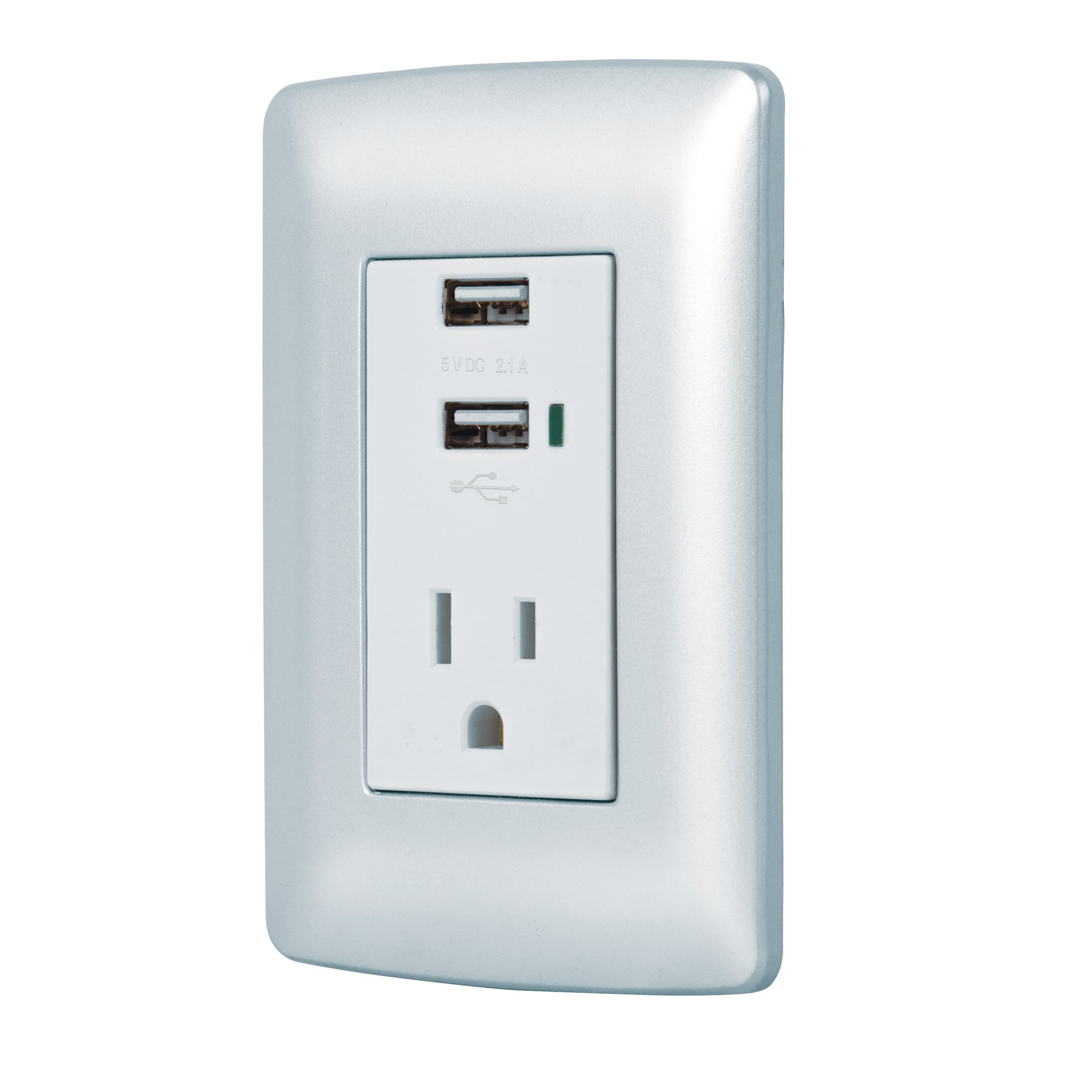 tapa con puerto usb aterrizado linea italiana
