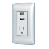 tapa con puerto usb aterrizado linea italiana