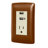 tapa con puerto usb aterrizado linea italiana