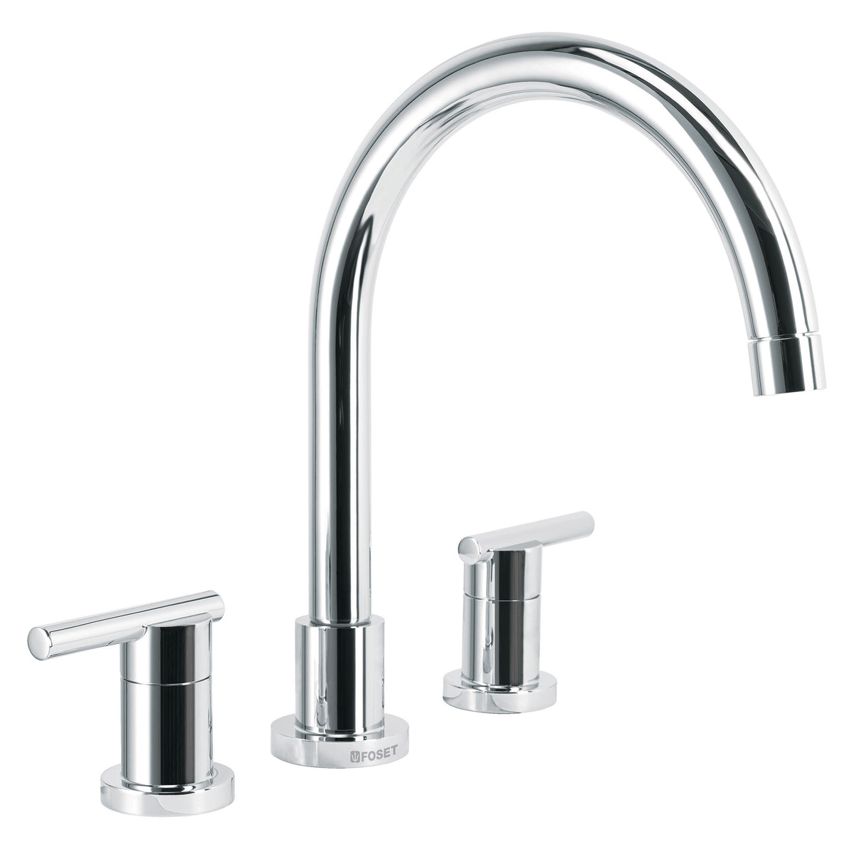 MEZCLADORA DE FREGADERO CUELLO LARGO CROMADA  PUÑOS PALANCA  SEPARADOS FOSET ELEMENT