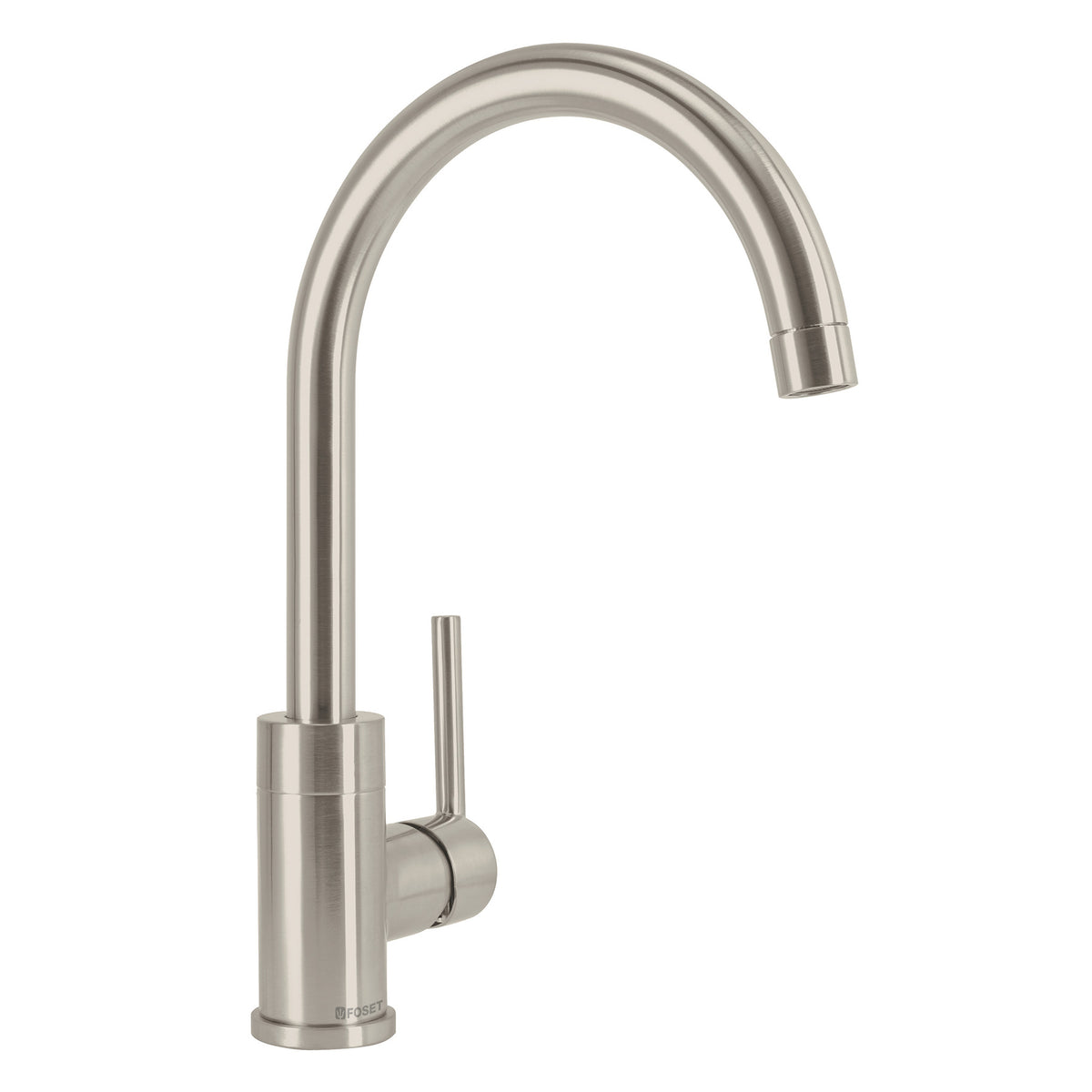 MEZCLADORA DE FREGADERO MONOMANDO CUELLO ALTO SATINADA DE LATON FOSET ELEMENT