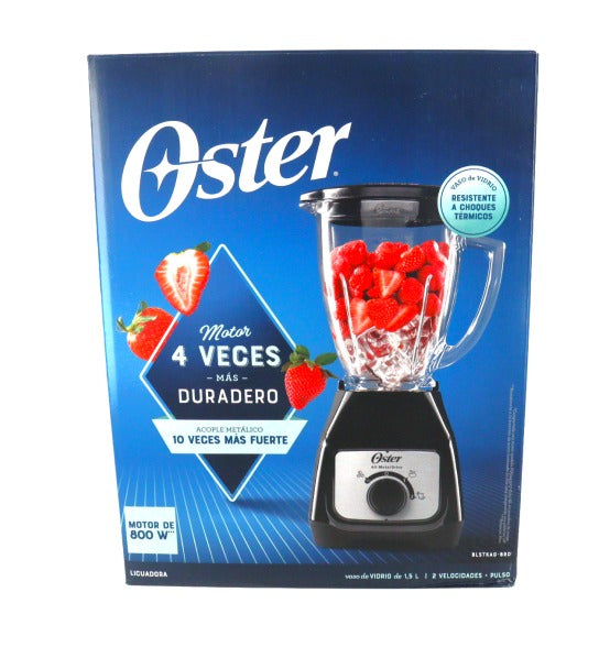 LICUADORA VASO DE VIDRIO 1.5L NEGRA OSTER